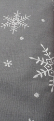 Vánoční ubrus - STŘÍBRNÉ VLOČKY šedý 58x145cm běhoun  