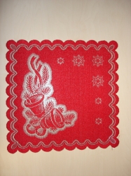 Vánoční ubrus 40x90cm rubínové červený