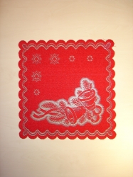 Vánoční ubrus 40x90cm rubínové červený