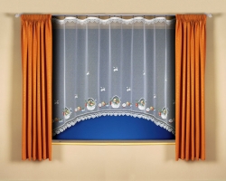 Záclona kusová AFRODITA  šířka 180cm x výška 250cm bílá dveře