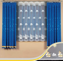 Záclona dětská D01 BUDULÍNEK výška 100cm x šířka 150cm bílá