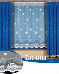 Záclona dětská D03 MAŠINKA výška 60cm x šířka 155cm kolorovaná