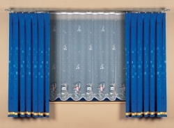 záclona ZOO kolorovaná výška 130cm x šířka 130cm