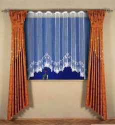 Záclona kusová SISA š.220cm x v.120cm - bílá 