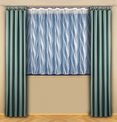 Záclona O05 výška 180cm x šířka 330cm s olůvkem