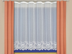 Záclona vánoční ZIMNÍ CHALOUPKY kolor výška 180cm x šířka 370cm