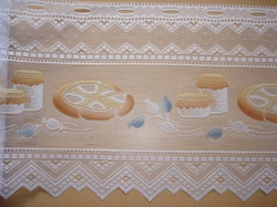 Záclona K07 do kuchyně výška 40cm x šířka 105cm kolorovaná 