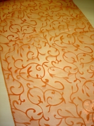 Organza ubrus 35x180cm oranžová běhoun 