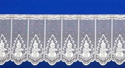 Záclona SNĚHULÁČCI - výška 50cm x šířka 37cm bílá 