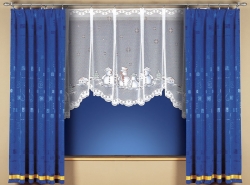 Záclona kusová SNĚHULÁCI color - š.340cm x v.180cm  