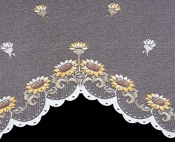 Záclona kusová SLUNEČNICE š.300cm x v.160cm barevná 