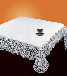 ubrus 90x90cm bílý zdobný 