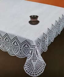 ubrus 40x90cm bílý zdobný