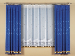 Záclona vánoční ZIMNÍ VES výška 130cm x šířka 150cm bílá