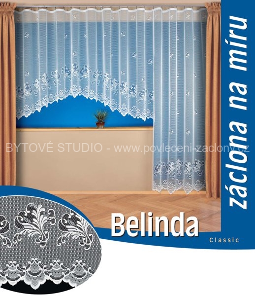 Záclona kusová BELINDA - š.300cm x v.170cm oblouk